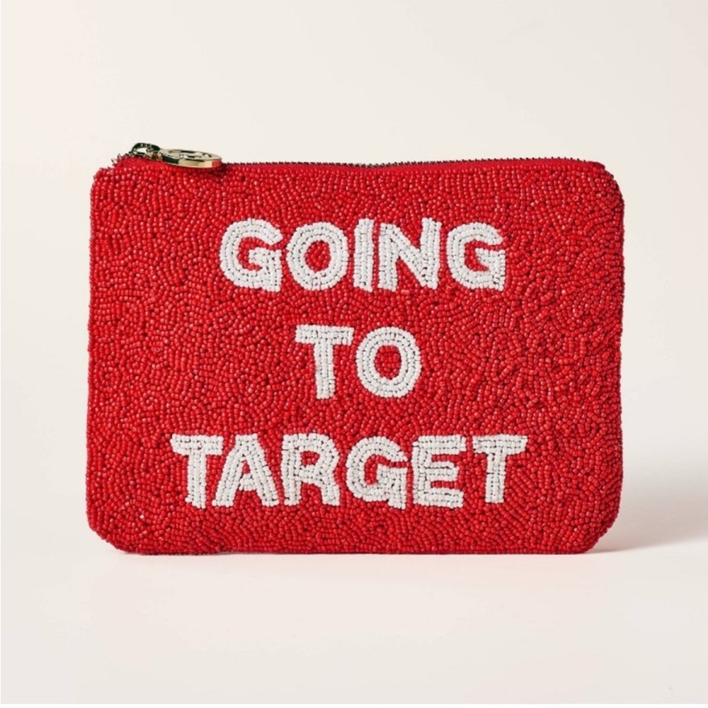 Red Beaded Pouch - Going to Target